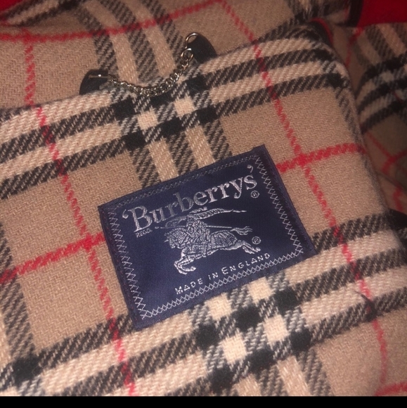 VINTAGE BURBERRY 100% WOOL TOGGLE COAT #Duffle #Wool #BURBERRY #Novacheck - Picture 6 of 8